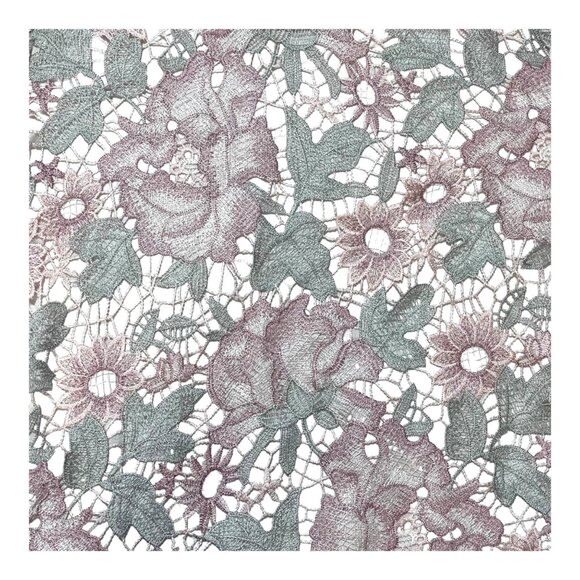 Alfred Dunner Woman Primrose Garden Floral Lace Top 2X Pink NEW Short Sleeve - Picture 5 of 7